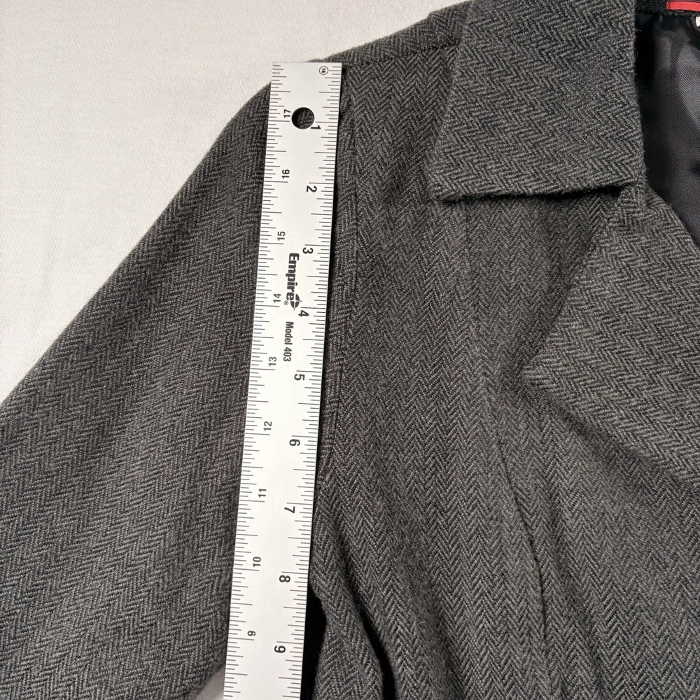 LVL X PAPAYA CHARCOAL GREY PEA COAT DOUBLE-BREASTED BUTTON CLOSURE SIZE SMALL US